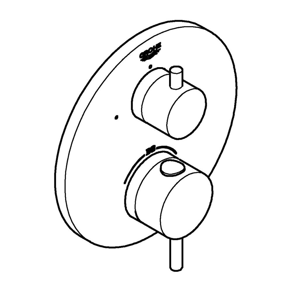 Grohe Atrio Thermostat mit 1 Absperrventil chrom 24134003... GROHE-24134003 4005176480959 (Abb. 4)