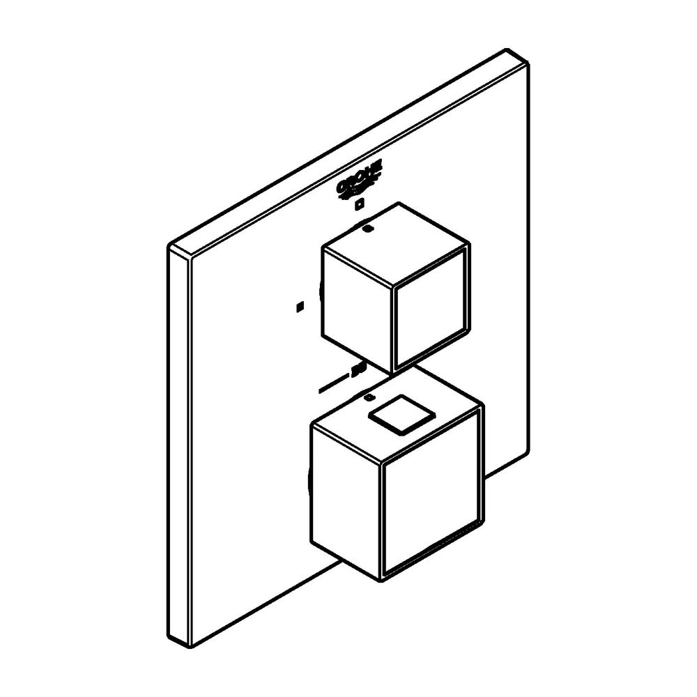 Grohe Grohtherm Cube Thermostat mit 1 Absperrventil hard graphite gebürstet 24153AL0... GROHE-24153AL0 4005176585913 (Abb. 4)