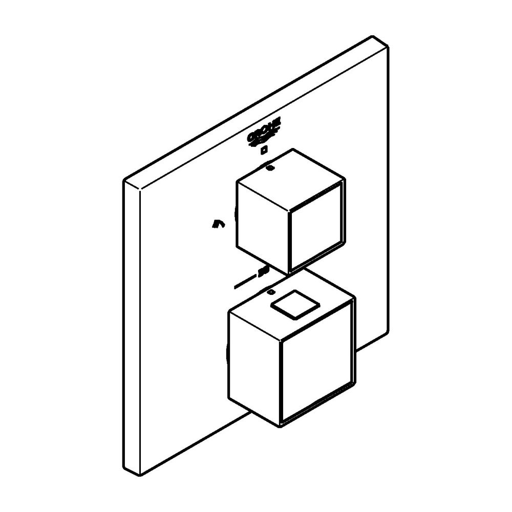 Grohe Grohtherm Cube Thermostat 2-Wege-Umstellung für mehrere Brause hard graphite gebü... GROHE-24154AL0 4005176585920 (Abb. 4)