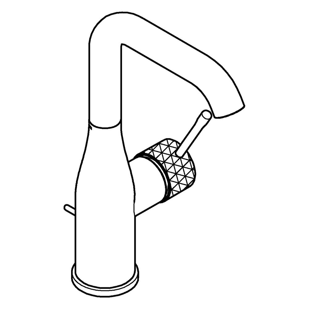 Grohe Essence Einhand-Waschtischbatterie, L-Size, Crafted Bedienungshebel, Zugstangen-A... GROHE-24174PF1 4067393076261 (Abb. 2)