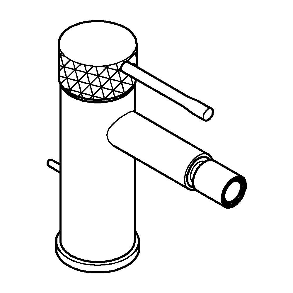 Grohe Einhand-Bidetbatterie Essence, Crafted Bedienungshebel, Zugst.-Ablaufgarnitur, cr... GROHE-24178PF1 4067393076285 (Abb. 2)