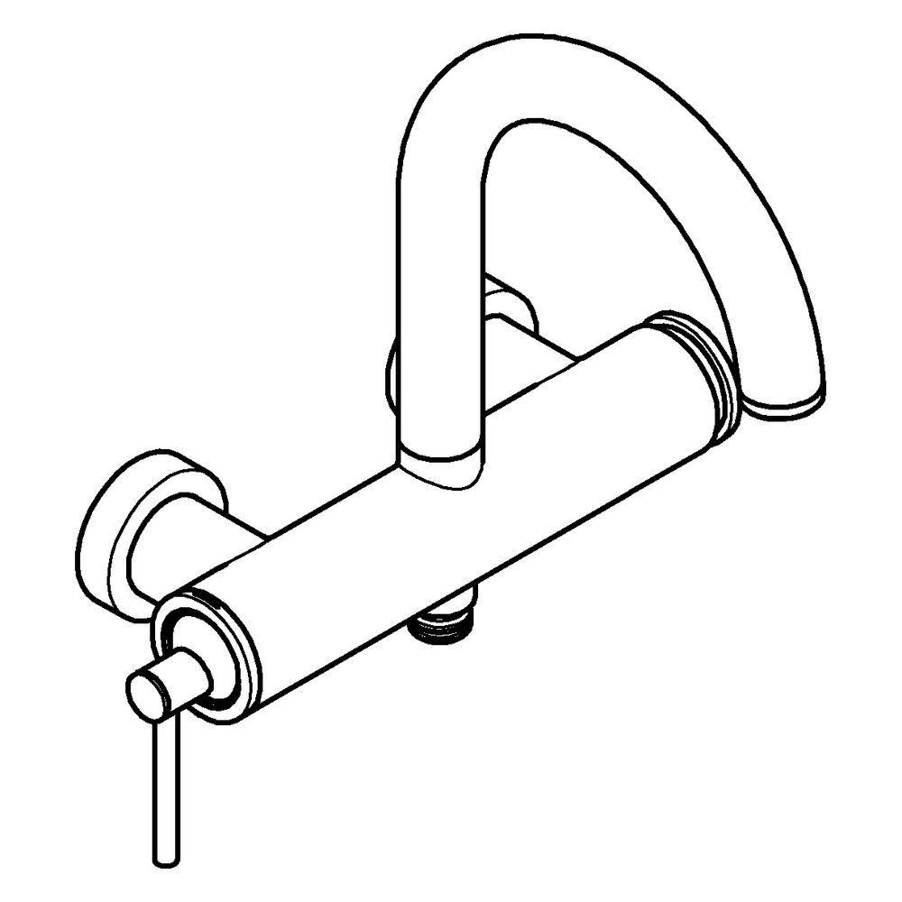 Grohe Atrio Einhand-Wannenbatterie, Wandmontage, eigensicher, Satin Graphite, 24367MG0... GROHE-24367MG0 4005176945014 (Abb. 2)