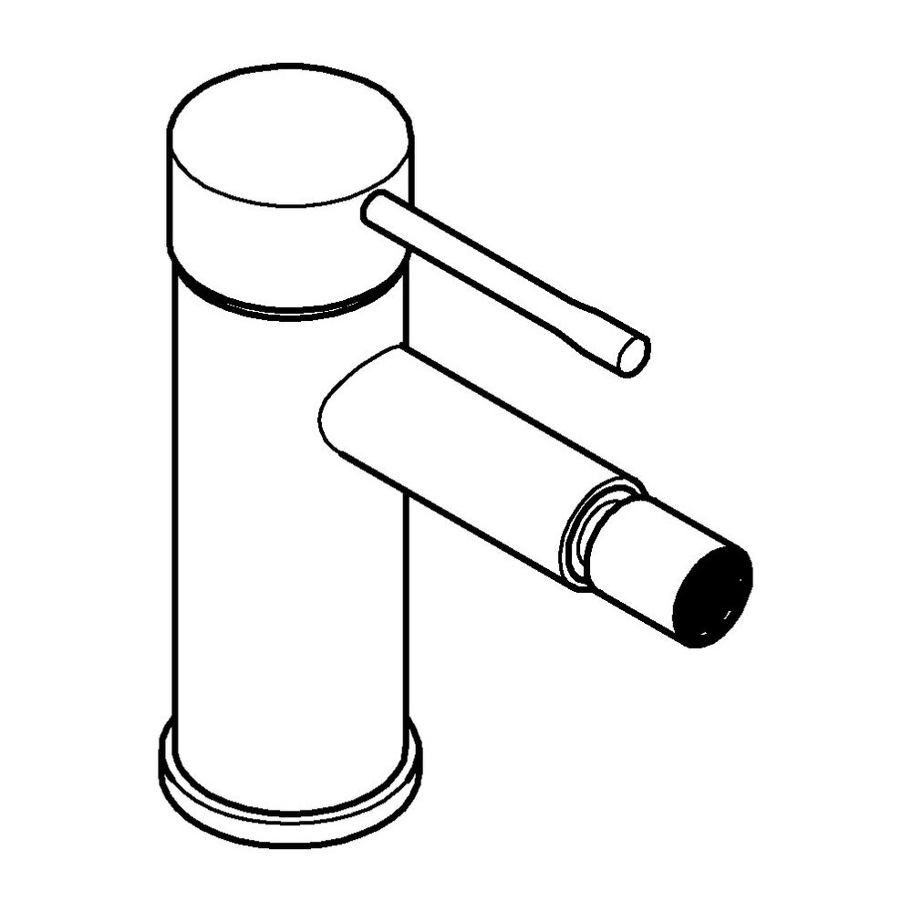 Grohe Essence Einhand-Bidetbatterie, 1-Loch-Montage, glatter Körper, Zugstangen-Garnitu... GROHE-24395KF1 4005176782428 (Abb. 9)
