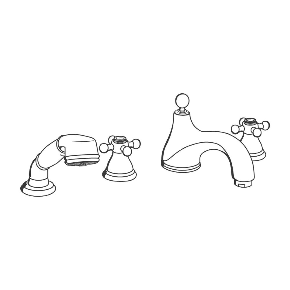 Grohe Sinfonia 4-Loch-Wannenkombination, DN 15, niedriger Auslauf, Chrom, 25032000... GROHE-25032000 4005176214622 (Abb. 2)