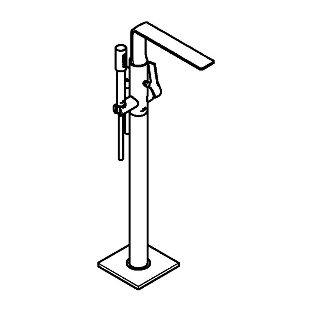 Grohe Allure Einhand-Wannenbatterie 1/2" Bodenmontage chrom 25222001... GROHE-25222001 4005176509230 (Abb. 2)