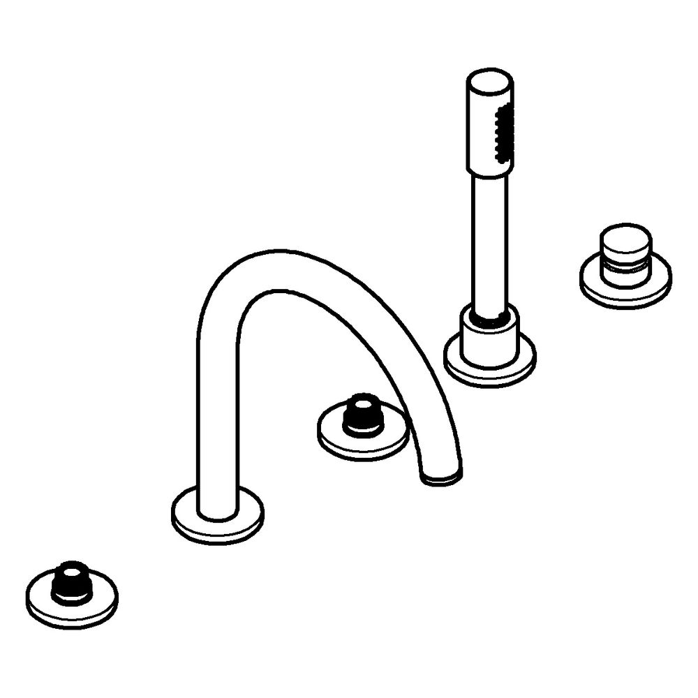 Grohe Atrio Private Collection 5-Loch-Wannen-Kombination, für Hebelgriffe, Satin Graphi... GROHE-25224MG0 4005176944031 (Abb. 2)