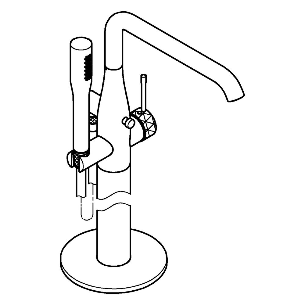 Grohe Essence Einhand-Wannenbatterie, Bodenmontage, Fertigmontageset für 45984, Ausladu... GROHE-25248DE1 4067393108023 (Abb. 2)