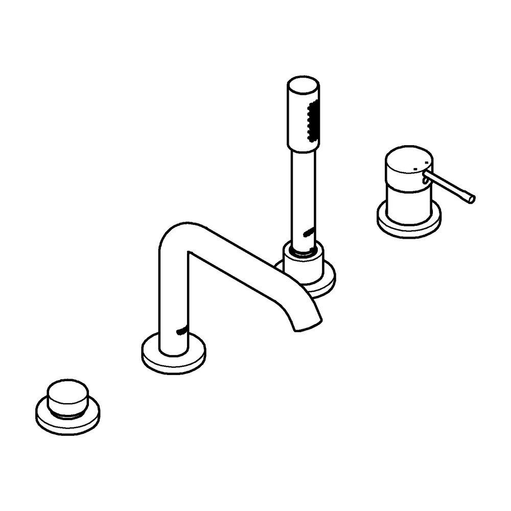 Grohe Essence 4-Loch-Einhand-Wannenkombination hard graphite 25251A01... GROHE-25251A01 4005176711824 (Abb. 2)