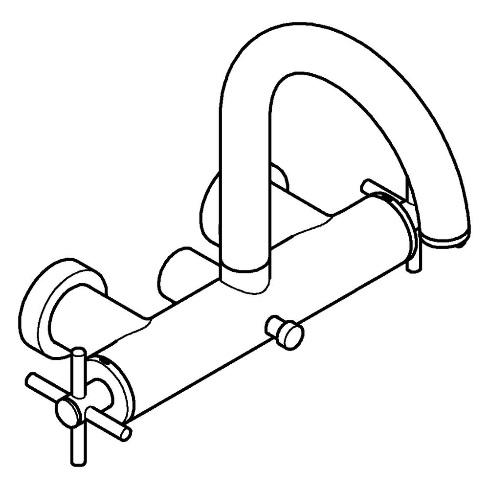 Grohe Atrio Wannenbatterie, Wandmontage, mit Kreuzgriffen, eigensicher, Satin Steel, 25... GROHE-25268MS0 4005176945816 (Abb. 2)