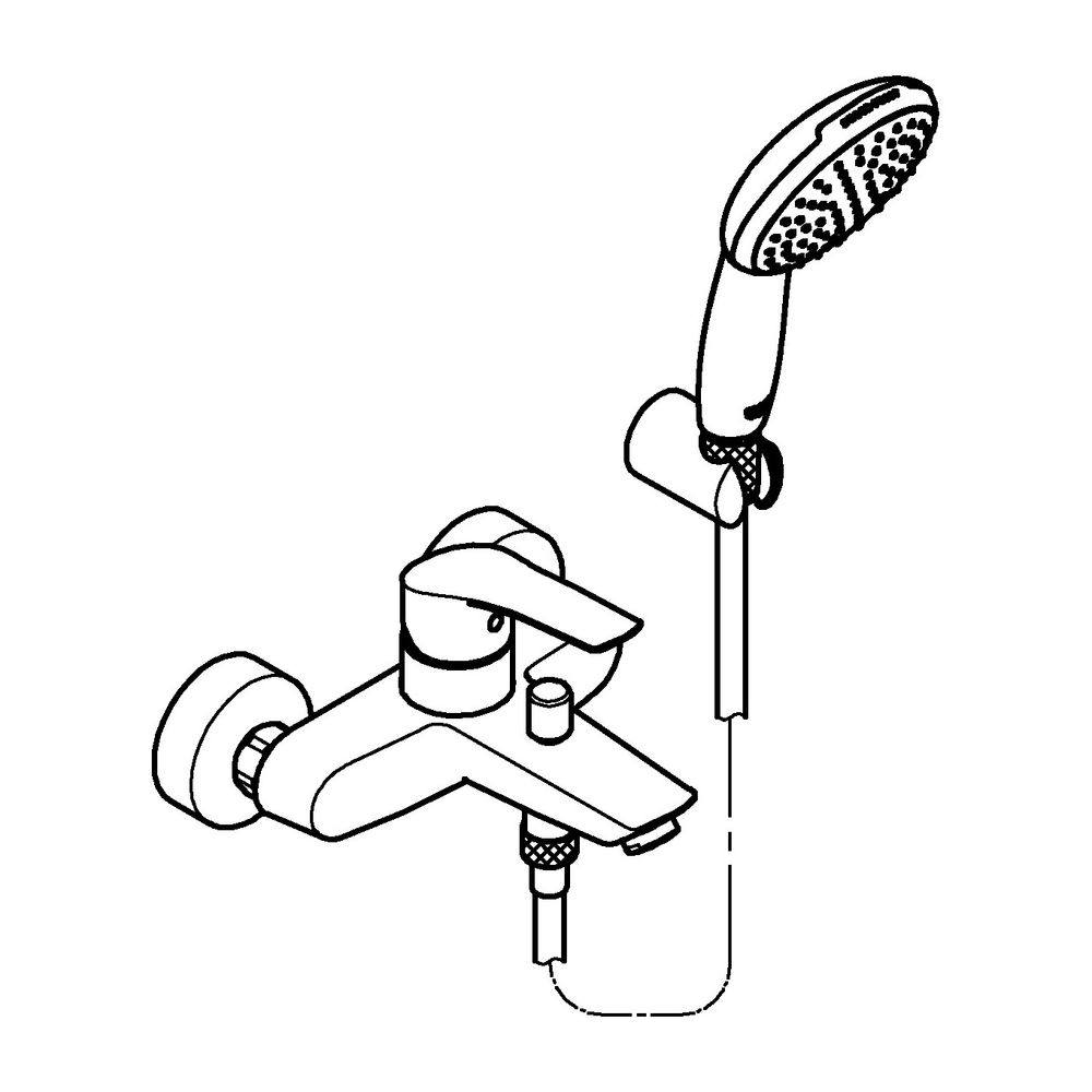 Grohe Eurostyle Cosmopolitan Einhand-Wannenbatterie, Wandmontage, mit Tempesta 110 Wand... GROHE-25276003 4005176766527 (Abb. 2)