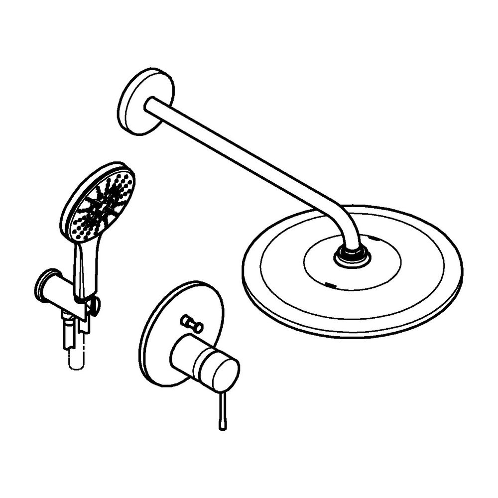 Grohe Essence Unterputz-Duschsystem, Warm Sunset gebürstet, Einhandmischer, 2-Wege-Umst... GROHE-25287DL0 4005176791826 (Abb. 2)