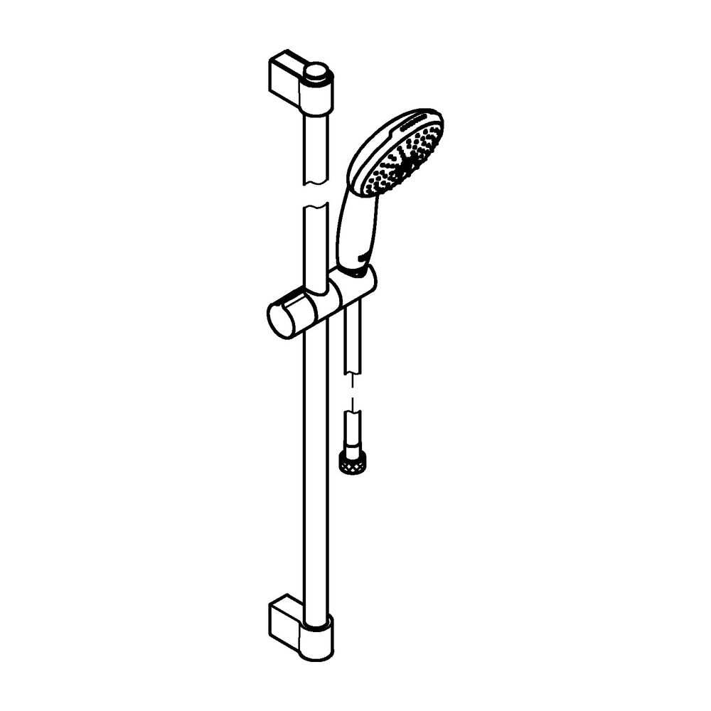 Grohe Tempesta Brausestangenset 110, 900mm, 2 Strahlarten, 7,4l/min, Chrom, Brauseschla... GROHE-26163003 4005176768507 (Abb. 2)