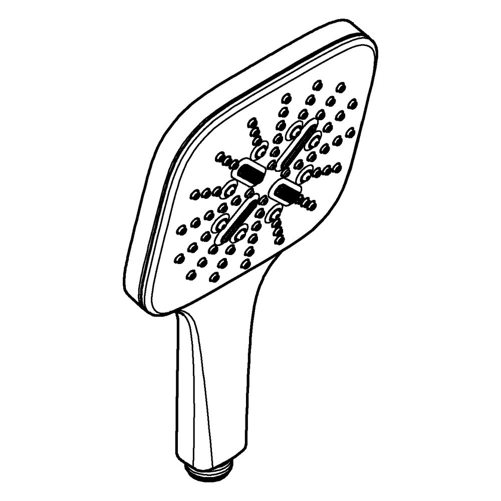 Grohe Rainshower SmartActive 130 Cube Handbrause, 8,5l/min, Mattschwarz, 265822430... GROHE-265822430 4067393082330 (Abb. 2)