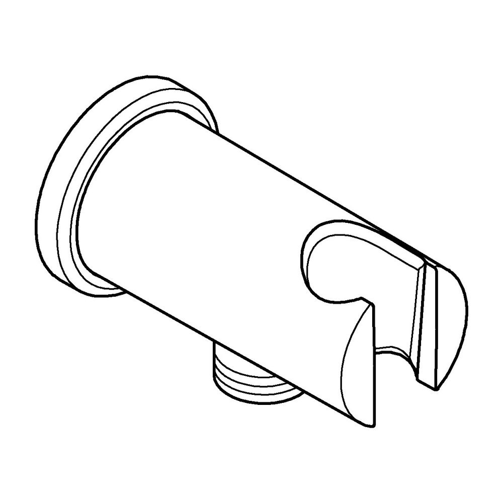Grohe Rainshower Wandabgangsbogen mit Halter, runde Rosette, AG 1/2", Ganzmetallgehäuse... GROHE-26658A00 4005176950001 (Abb. 2)