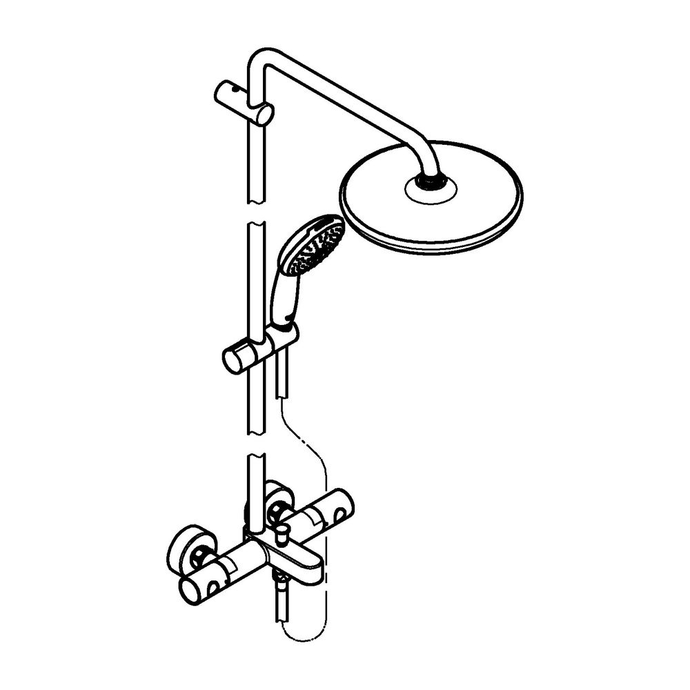 Grohe Tempesta Duschsystem Tempesta 250 Wannen-Thermostat KB 250, Chrom... GROHE-26672001 4005176766916 (Abb. 2)