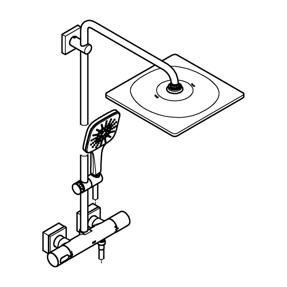 Grohe Rainshower SmartActive 310 Duschsystem, Hard Graphite, 450mm Duscharm, Kopfbrause... GROHE-26837A00 4005176743542 (Abb. 2)