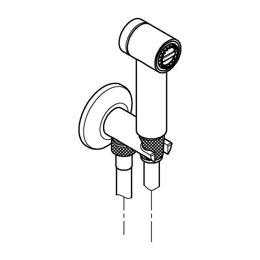 Grohe Rainshower Aqua Wandhalterset, mit Absperrventil, 1 Strahlart, 1,5m Brauseschlauc... GROHE-26840000 4005176754234 (Abb. 2)