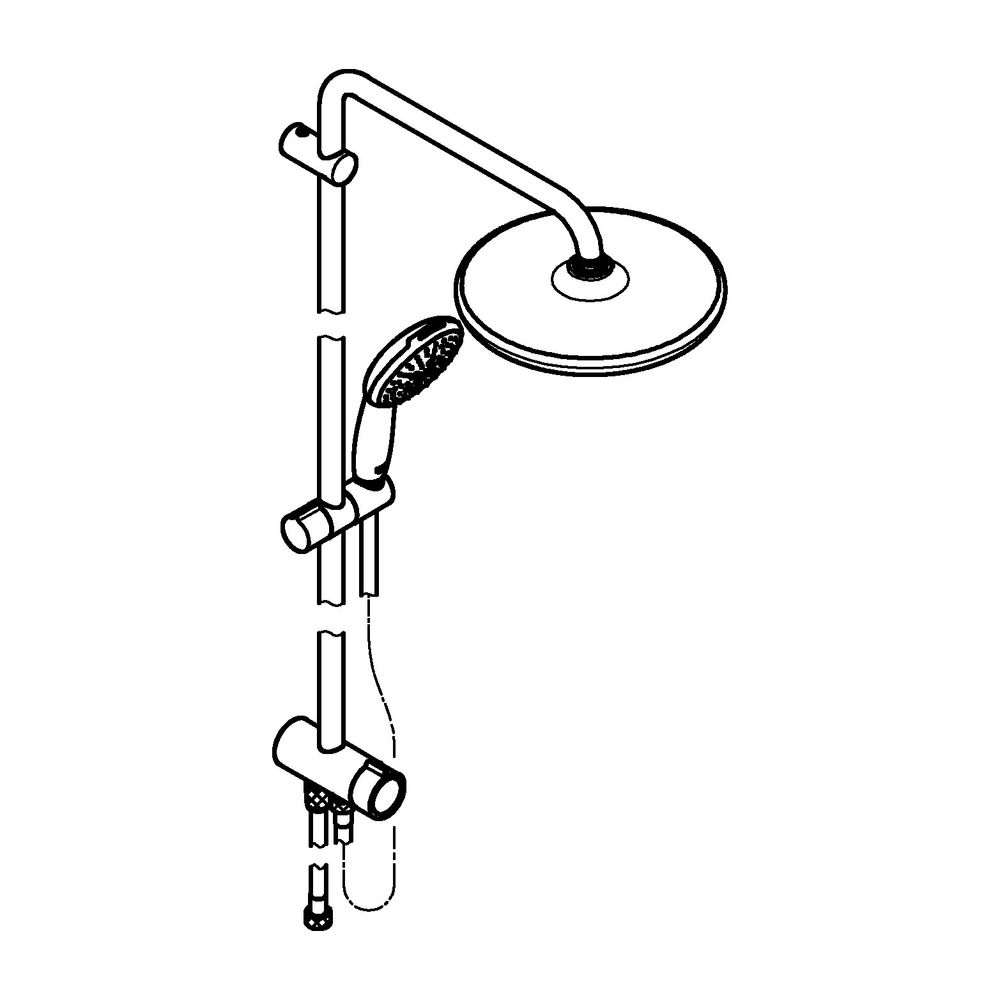 Grohe Tempesta Duschsystem Tempesta 250 Umstellung Kopfbrause 250, Chrom... GROHE-26980001 4005176766978 (Abb. 2)