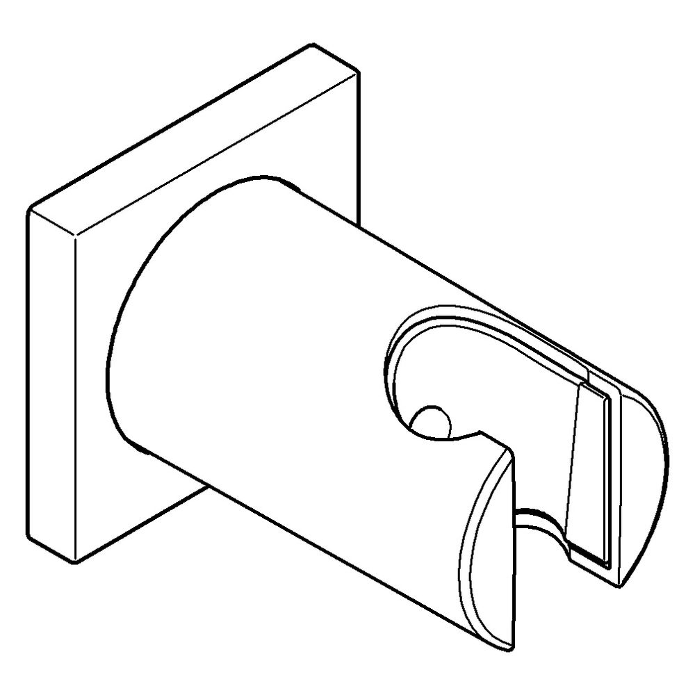 Grohe Rainshower Wandbrausehalter, eckige Rosette, Mattschwarz, 270752430... GROHE-270752430 4067393066422 (Abb. 2)