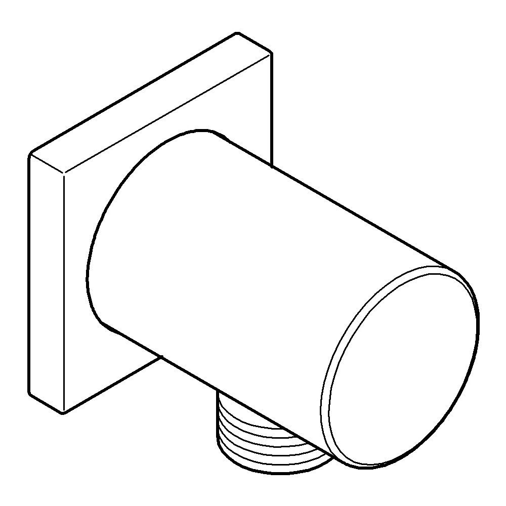 Grohe Rainshower Wandanschlussbogen, Außengewinde, eigensicher, mit eckiger Rosette, M... GROHE-270762430 4067393082385 (Abb. 2)