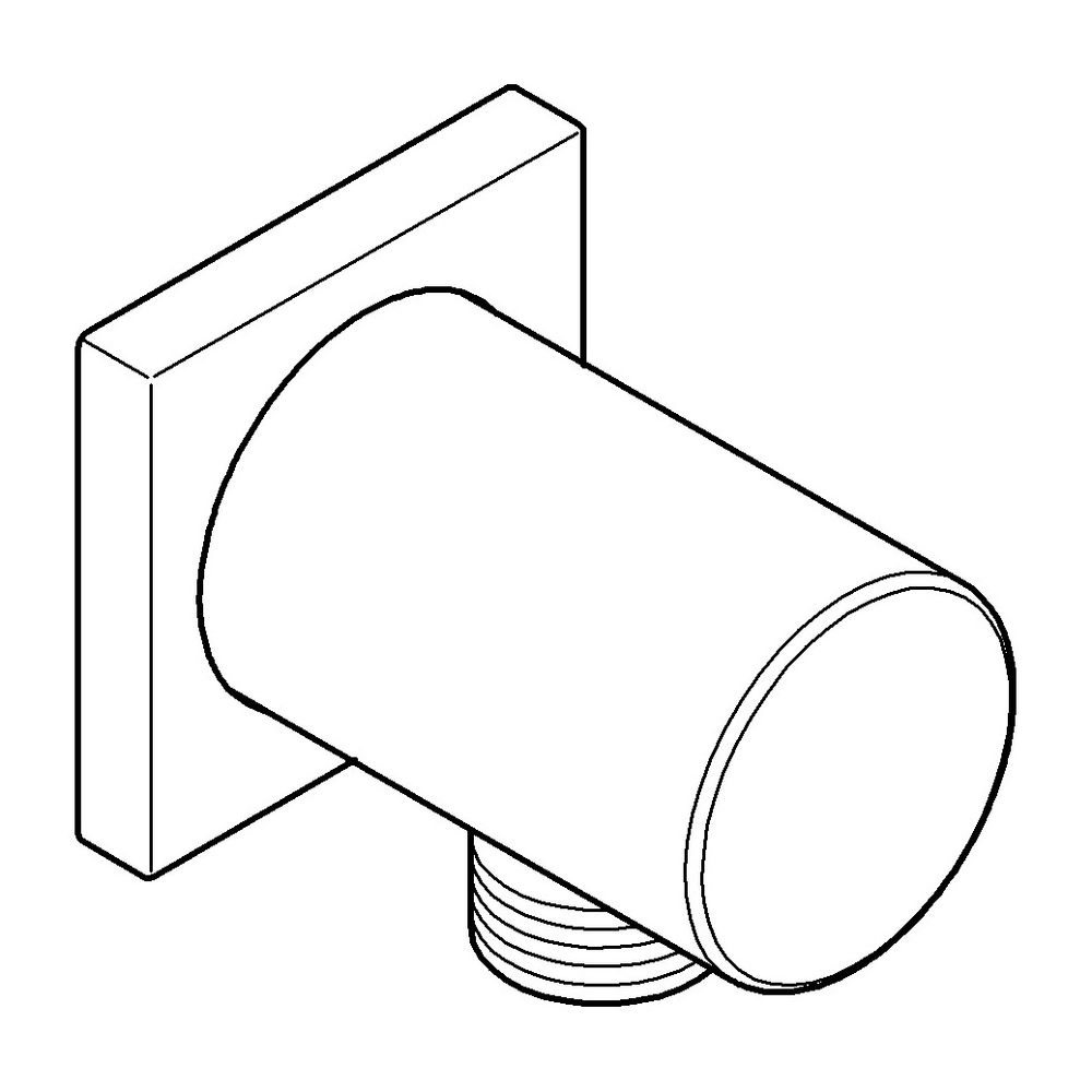 Grohe Rainshower Wandanschlussbogen Außengewinde, Hard Graphite gebürstet, eckige Roset... GROHE-27076AL0 4005176950193 (Abb. 2)