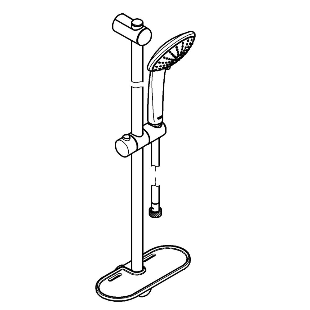 Grohe Euphoria 110 Massage Brausestangenset, Brausestange 900mm, 3 Strahlarten, mit Ablage, Cool Sun... GROHE-27226GN1  (Abb. 2)