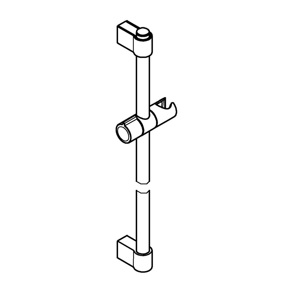 Grohe Tempesta Brausestange 900mm Mattschwarz, mit Wandhaltern, Gleiter und Gelenkstüc... GROHE-275242431 4067393016106 (Abb. 2)