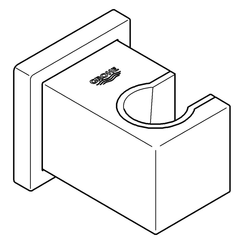 Grohe Euphoria Cube Wandbrausehalter, verdeckte Befestigung, Mattschwarz, 276932430... GROHE-276932430 4067393007388 (Abb. 2)