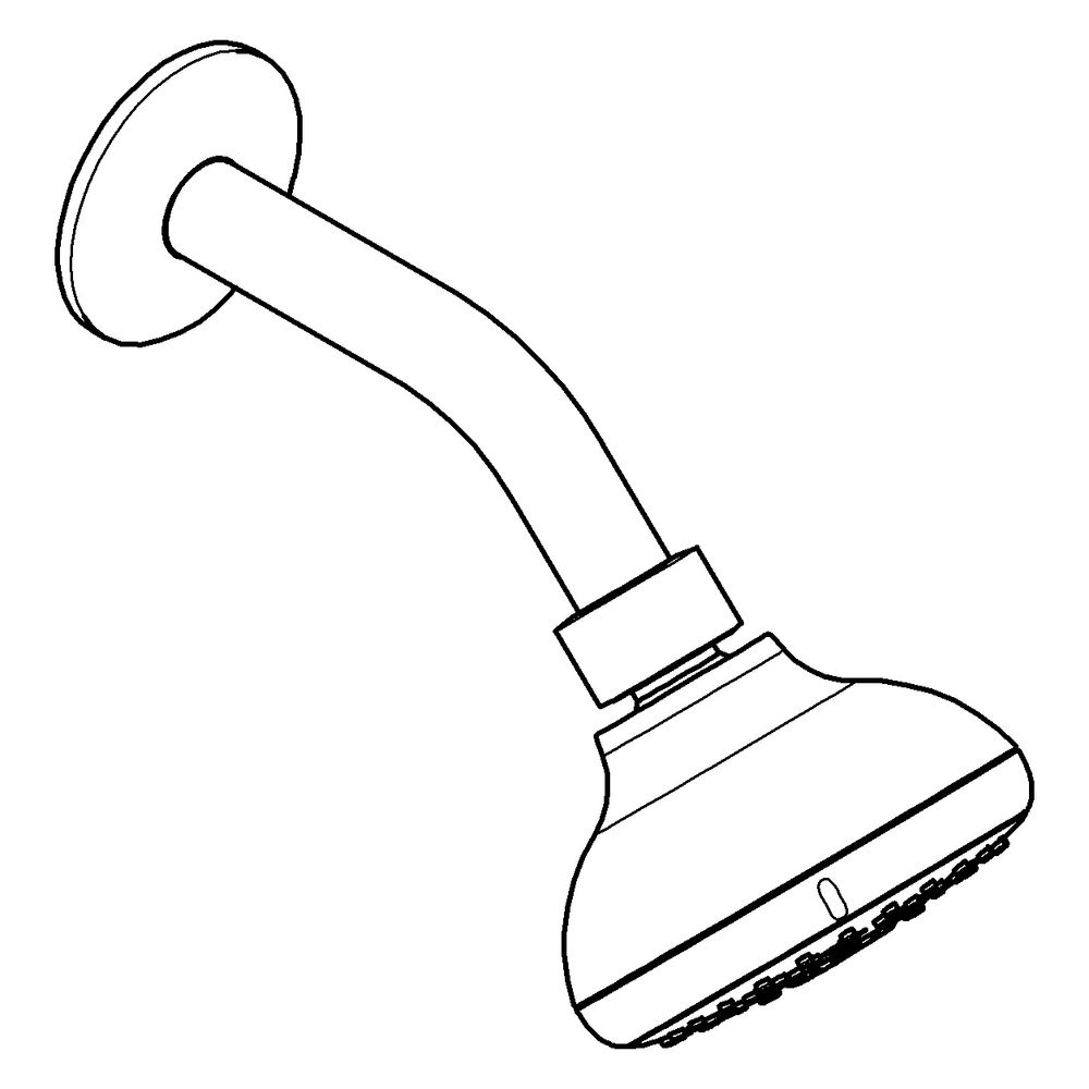 Grohe Tempesta 100 Kopfbrauseset, Brausearm, 4 Strahlarten, max. Durchfluss bei 3 bar 6... GROHE-27870001 4005176444210 (Abb. 2)