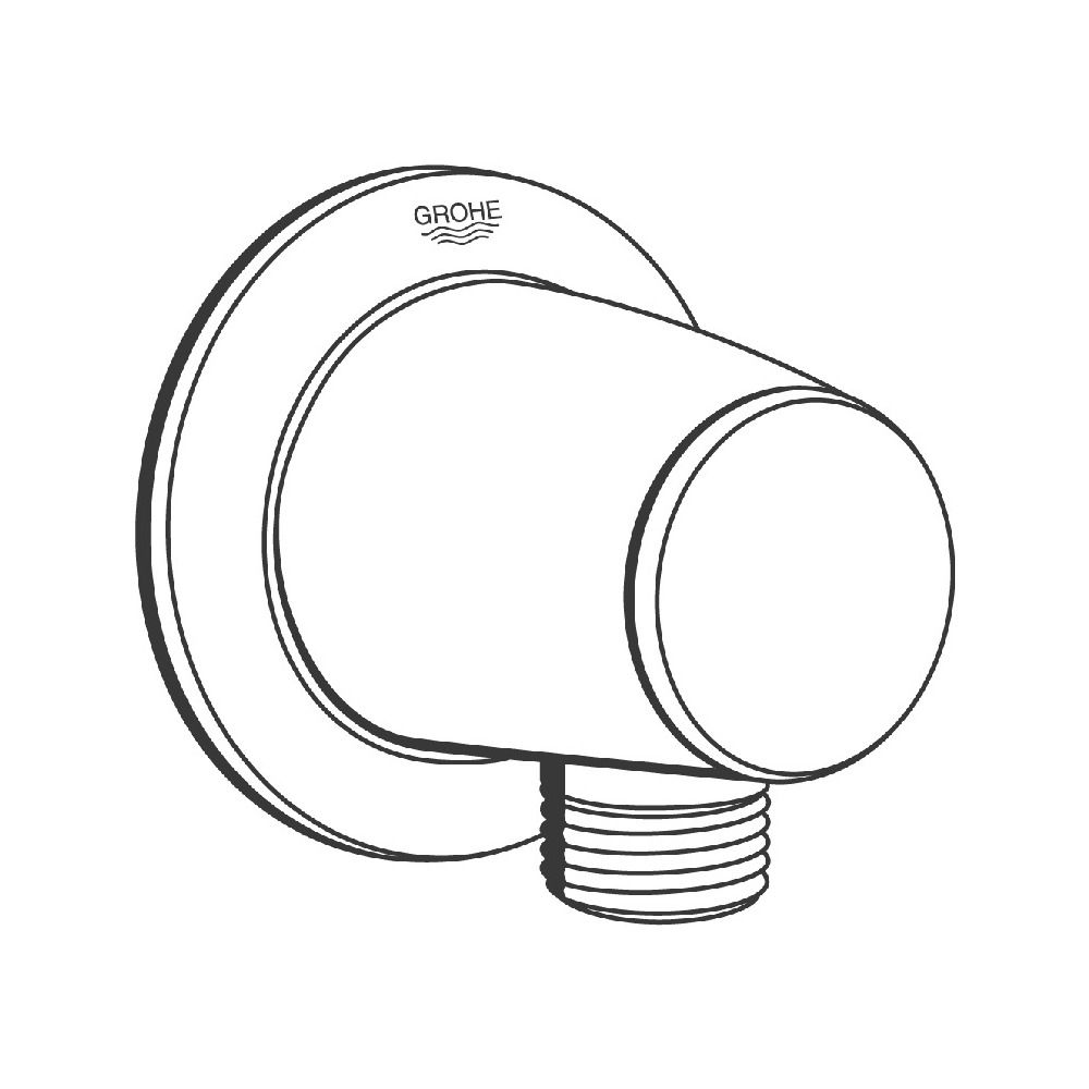 Grohe Movario Wandanschlussbogen, G 1/2", eigensicher, mit Rosette, Chrom, 28405000... GROHE-28405000 4005176264559 (Abb. 2)