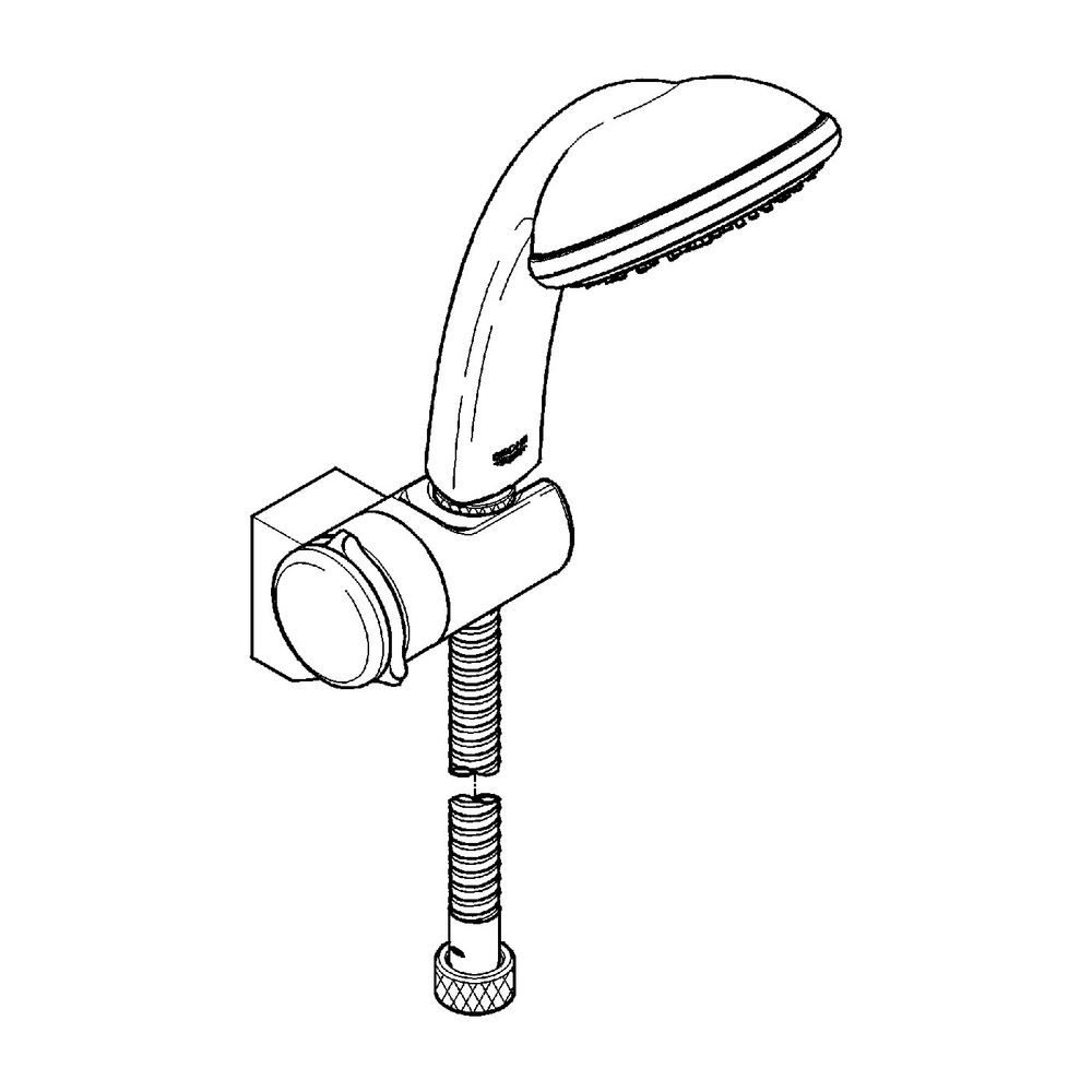 Grohe Tempesta 100 Duo Brausegarnitur, mit Handbrause, Wandhalter und Relexaflex Brause... GROHE-28473000 4005176296031 (Abb. 2)
