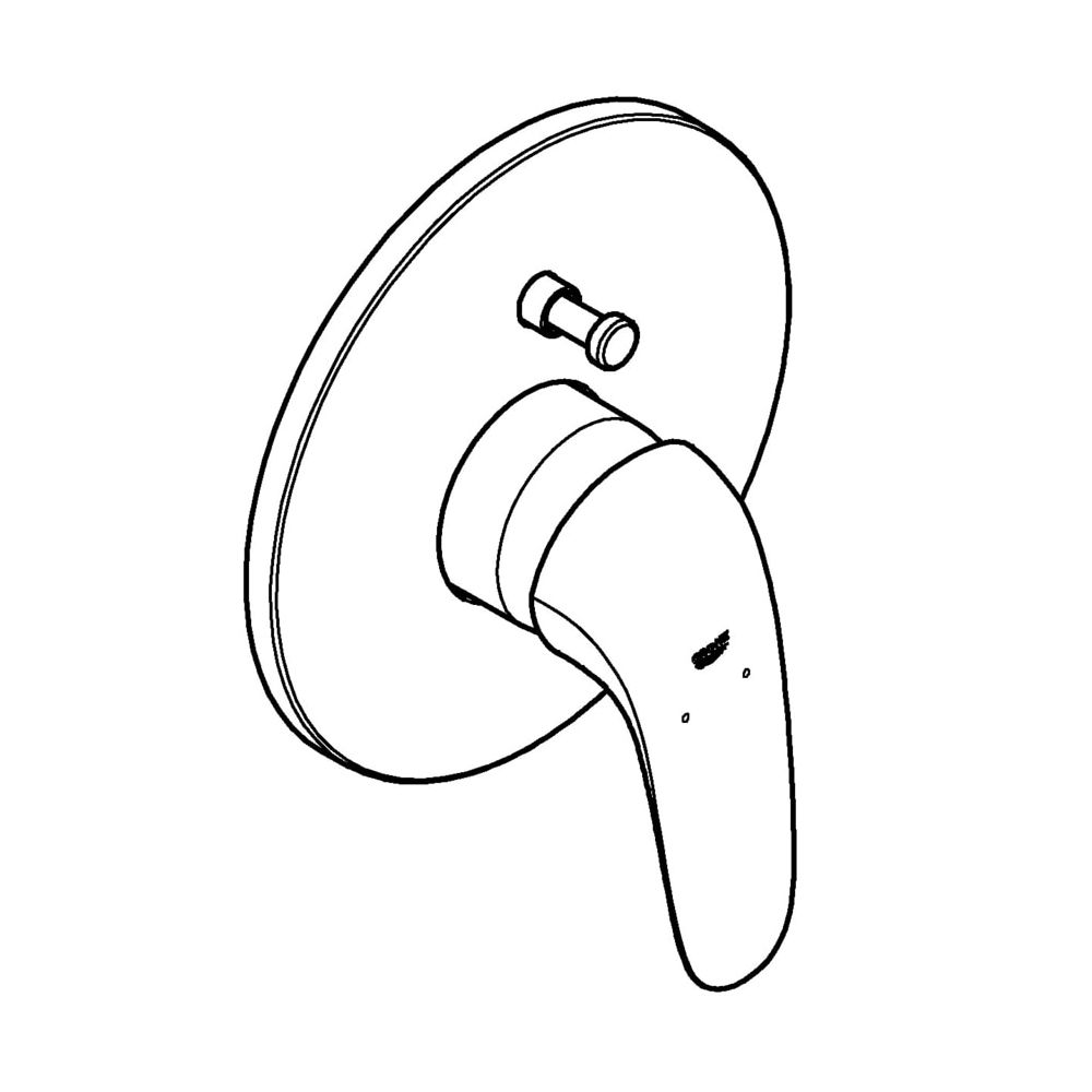 Grohe Eurostyle Einhand-Wannenbatterie mit Umstelleinheit, Messing, Moon White/Chrom, 2... GROHE-29099LS3 4005176365317 (Abb. 2)