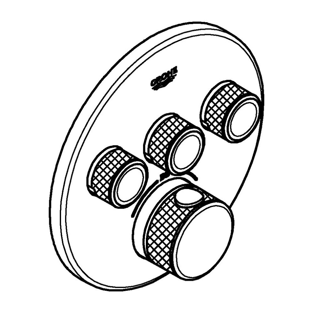 Grohe Grohtherm SmartControl Thermostat mit 3 Absperrventilen cool sunrise gebürstet 29... GROHE-29121GN0 4005176493195 (Abb. 2)