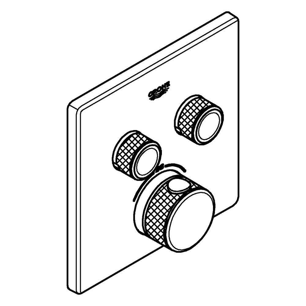 Grohe Grohtherm SmartControl Unterputz-Thermostat, eckig, Fertigmontageset für Rapido ... GROHE-291242430 4067393082422 (Abb. 2)