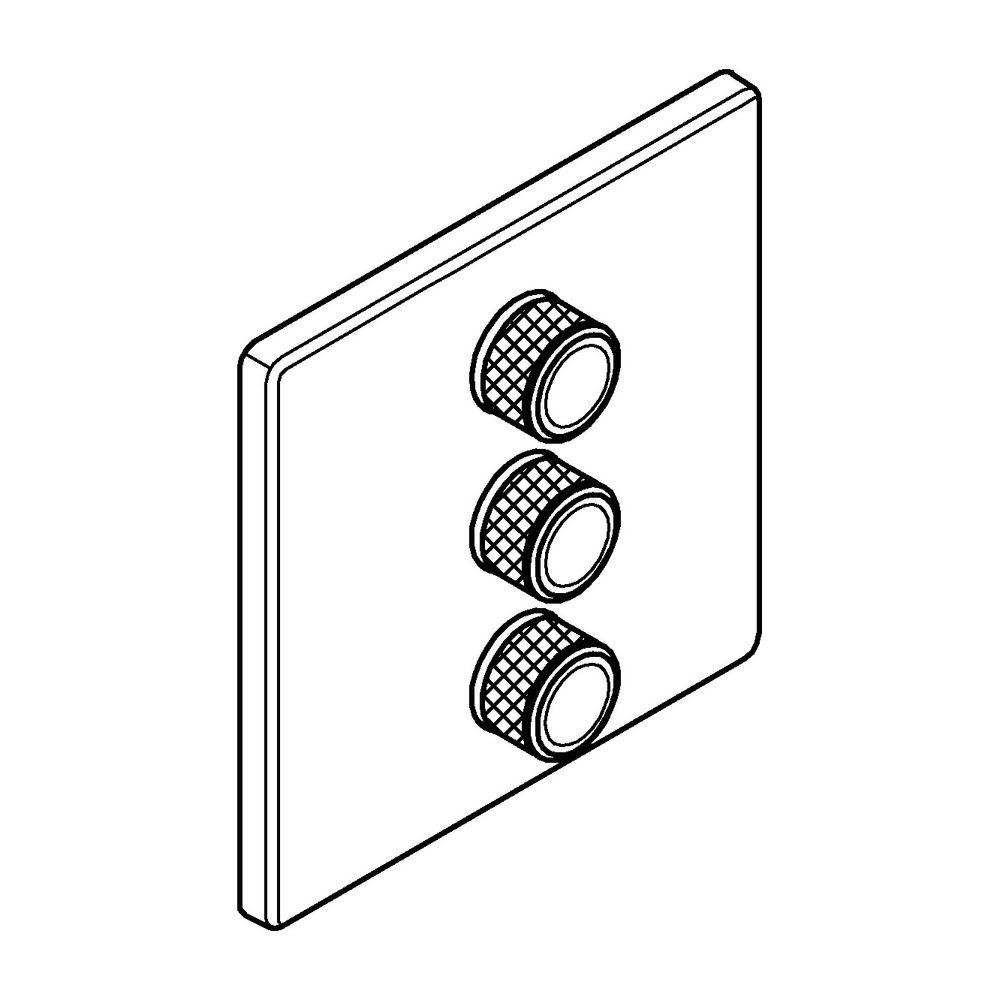 Grohe Grohtherm SmartControl 3-fach Unterputzventil hard graphite gebürstet 29127AL0... GROHE-29127AL0 4005176558382 (Abb. 2)