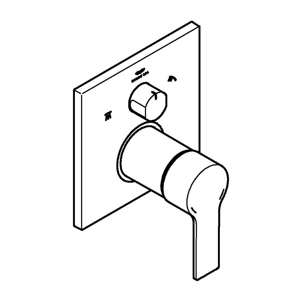 Grohe Allure Einhandbatterie, Warm Sunset, 3-Wege Umstellung, Fertigmontageset für Rapi... GROHE-29176DA1 4005176500534 (Abb. 2)