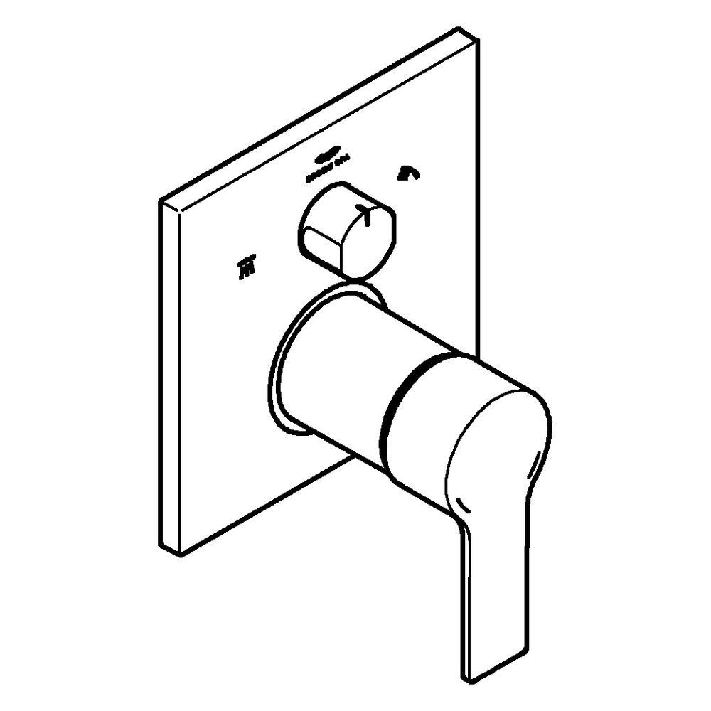 Grohe Allure Einhandbatterie, Fertigmontageset, 3-Wege Umstellung, Phantom Black, 29176... GROHE-29176KF1 4067393056379 (Abb. 2)