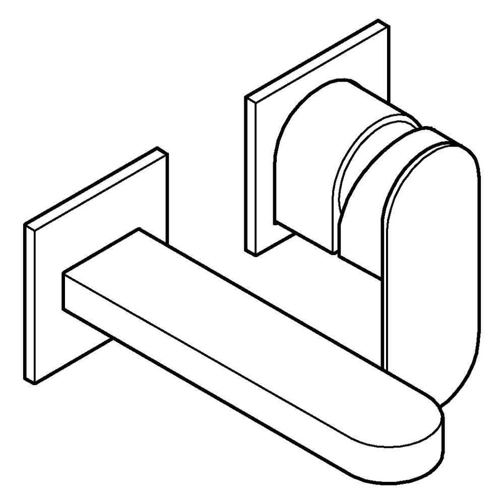 Grohe Plus 2-Loch-Waschtischbatterie 29303_4, Wandmontage, Fertigmontageset, 147mm Ausl... GROHE-29303GN4 4067393079767 (Abb. 2)