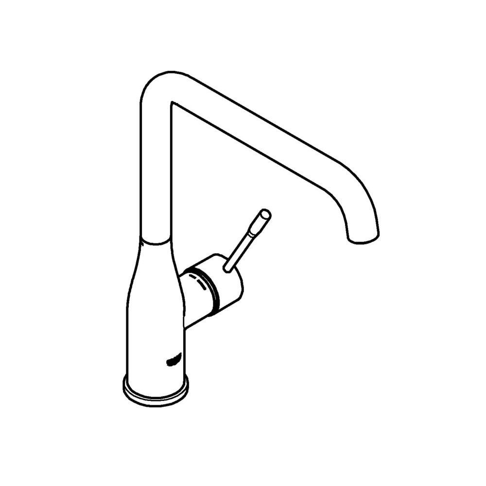 Grohe Essence Einhand-Spültischbatterie, 1-Loch-Montage, Schwenkauslauf, Warm Sunset ge... GROHE-30269DL0 4005176428647 (Abb. 2)