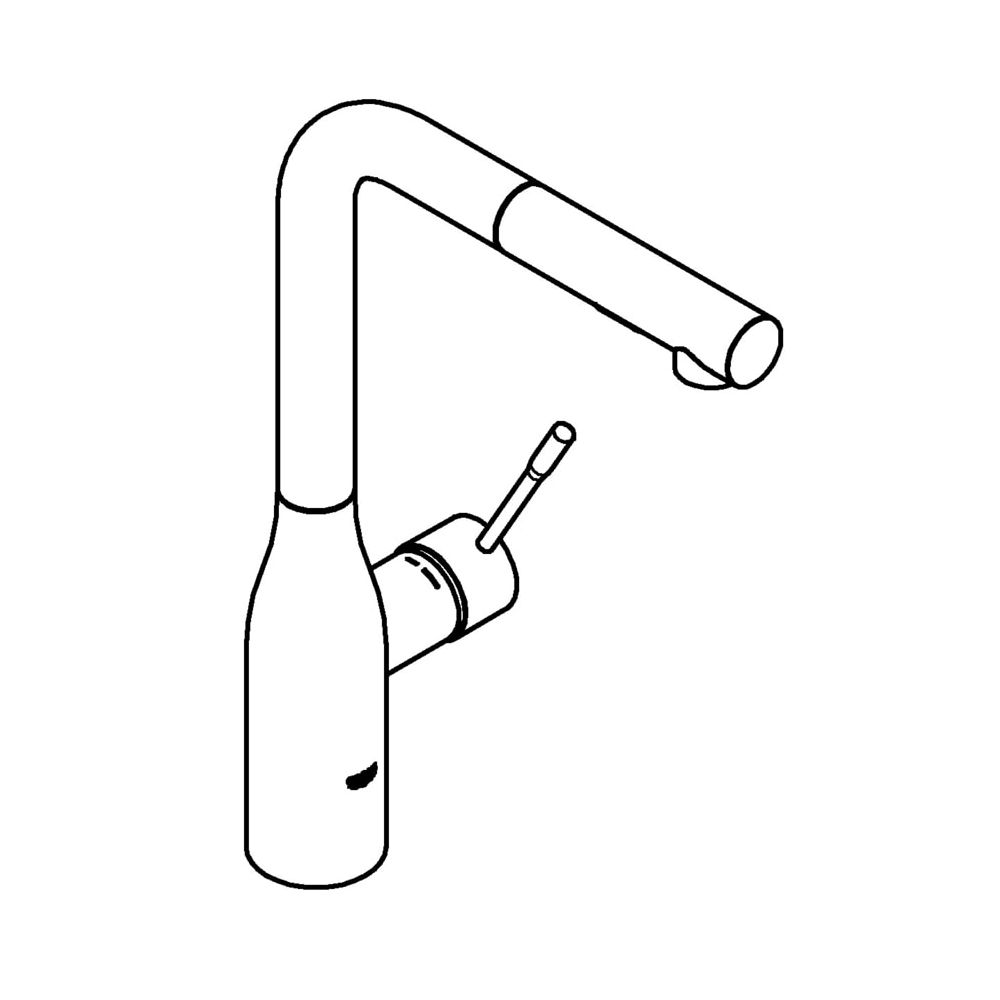 Grohe Essence Einhand-Spültischbatterie, 1-Loch-Montage, Schwenkauslauf, ausziehbare Du... GROHE-30270GL0 4005176427428 (Abb. 2)