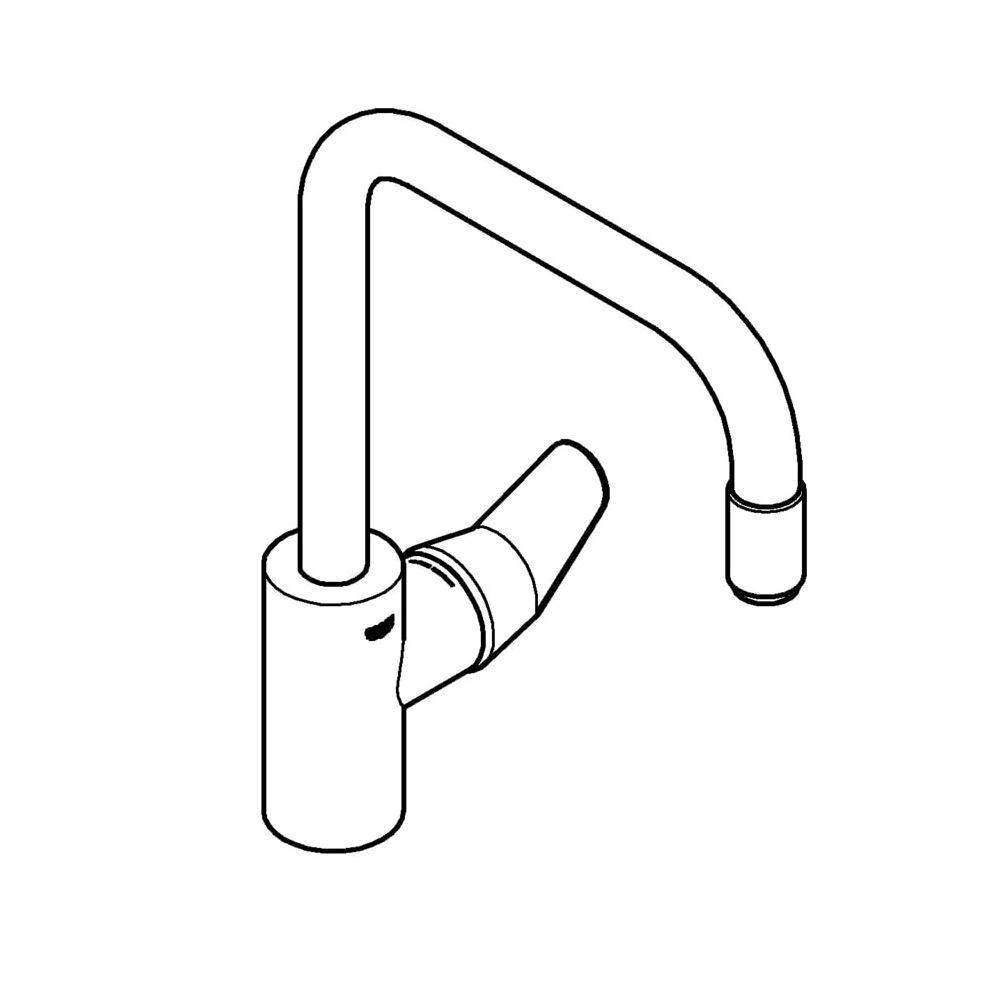 Grohe Eurodisc Cosmopolitan Einhand-Spültischbatterie, herausziehbarer Mousseurauslauf, DN 15, Messi... GROHE-31122004  (Abb. 2)