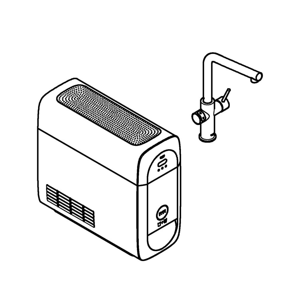 Grohe Blue Home Starter Kit, L-Auslauf, 1-Loch-Montage, Chrom, 31454000... GROHE-31454000  (Abb. 2)