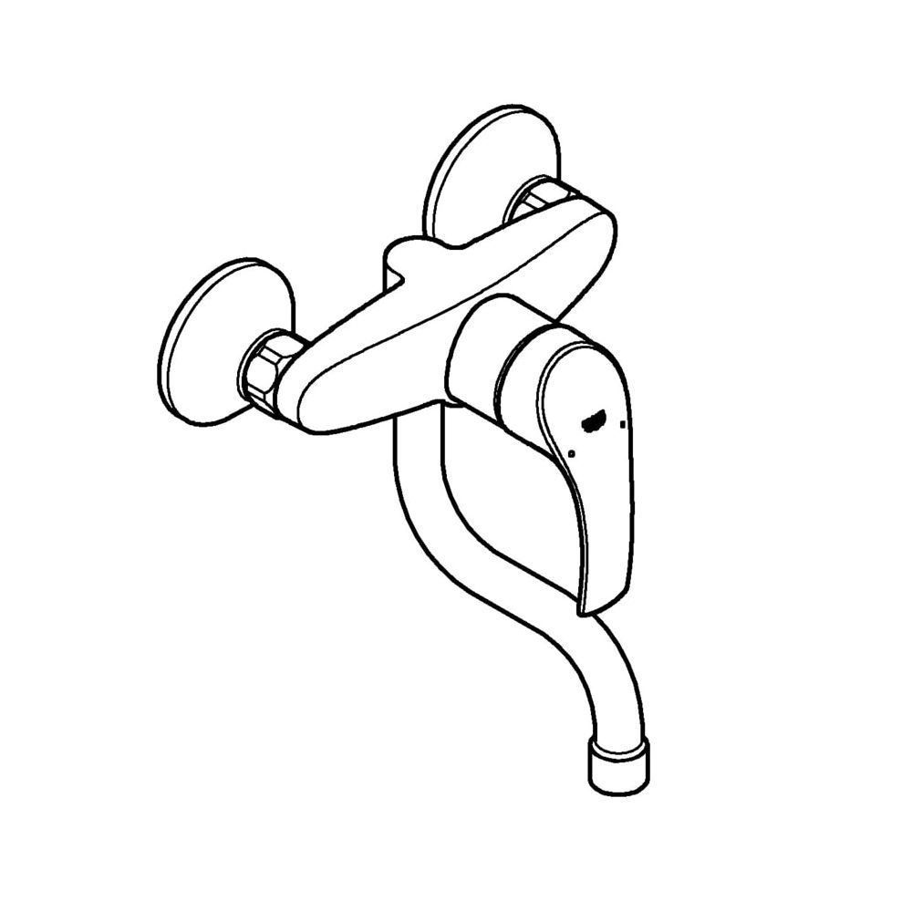 Grohe Eurosmart Einhand-Spültischbatterie, Wandmontage, Ausladung 150mm, Chrom, 31509002... GROHE-31509002  (Abb. 2)