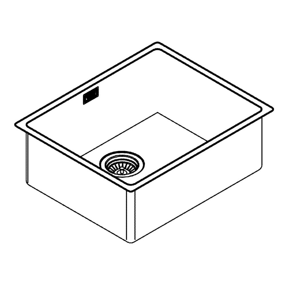 Grohe Unterbau-Edelstahlspüle K700, mit 1 Becken 540x440mm, Hard Graphite gebürstet, 31... GROHE-31574AL0 4005176563638 (Abb. 2)