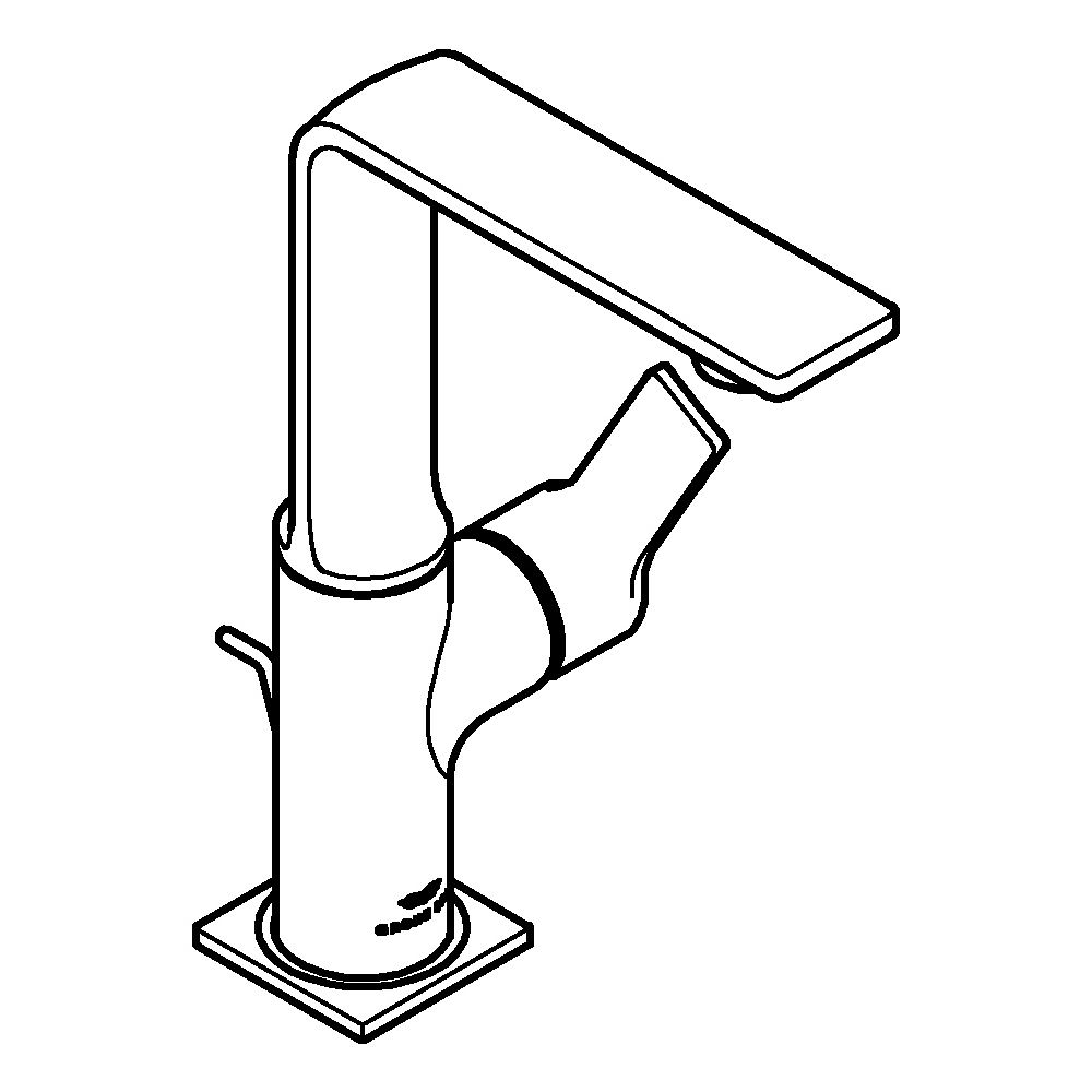 Grohe Allure Einhand-Waschtischbatterie, L-Size, schwenkbarer Auslauf, Zugstangen-Ablau... GROHE-32146MG1 4005176947131 (Abb. 2)