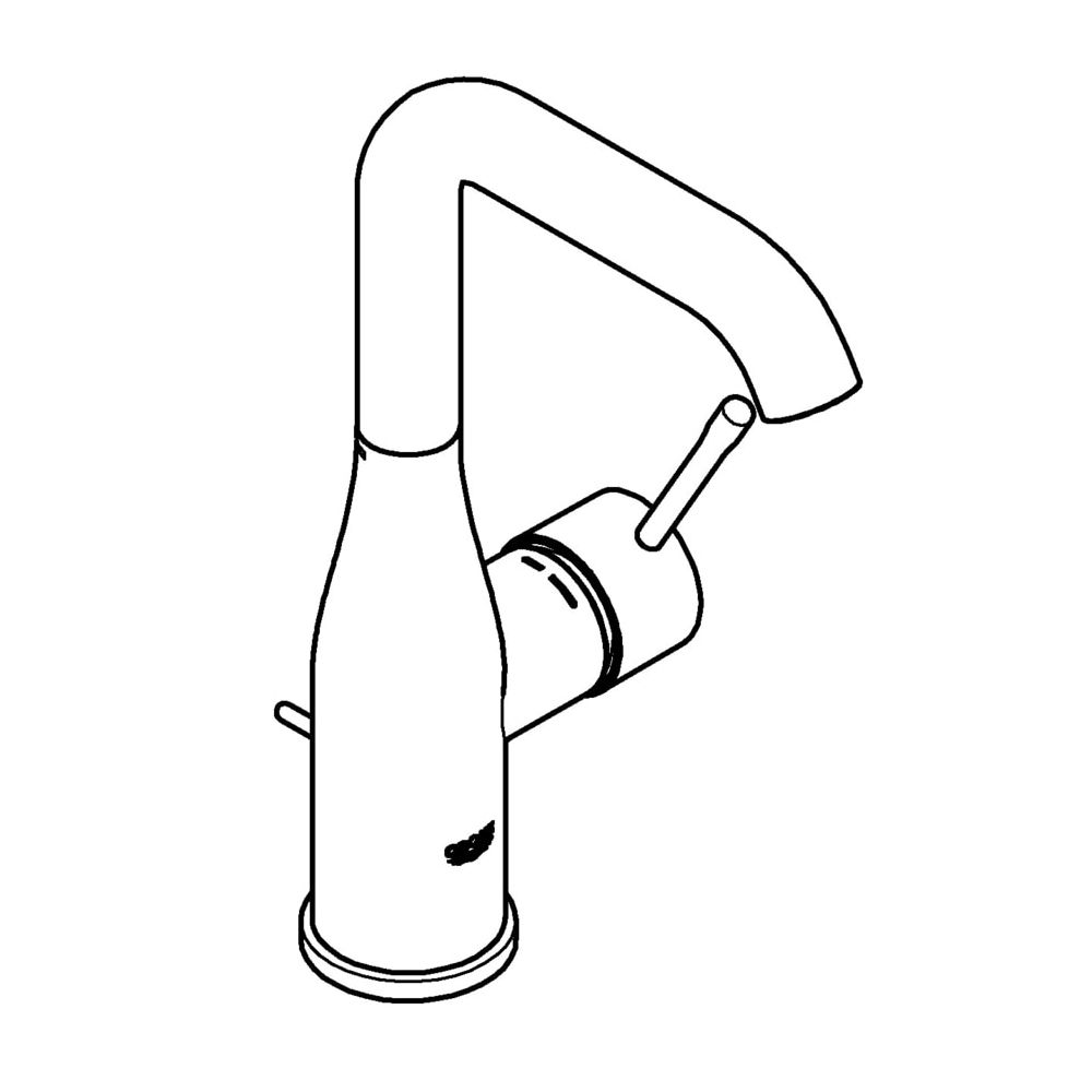 Grohe Essence Einhand-Waschtischbatterie, 1/2", L-Size, Supersteel, 32628DC1... GROHE-32628DC1 4005176369940 (Abb. 2)