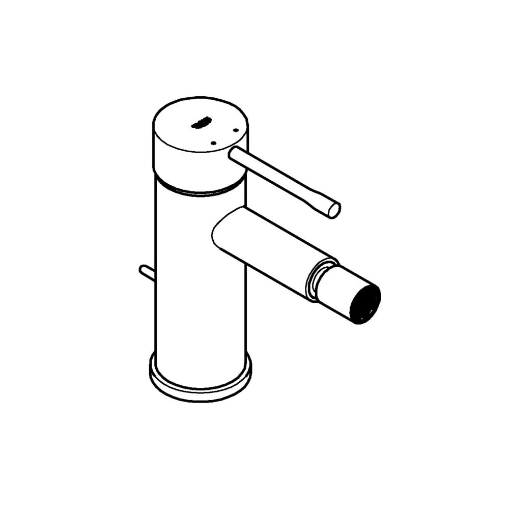 Grohe Essence Einhand-Bidetbatterie, 1/2", 1-Loch-Montage, Zugstangen-Ablaufgarnitur 1 ... GROHE-32935001 4005176307171 (Abb. 2)