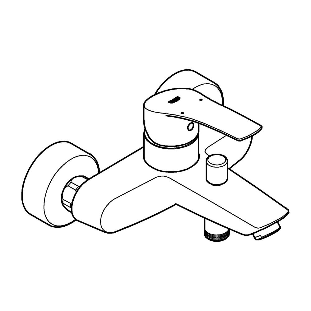 Grohe Eurosmart 1-Loch-Einhand-Wannenbatterie Wandmontage, Mattschwarz... GROHE-333002433 4067393017332 (Abb. 2)