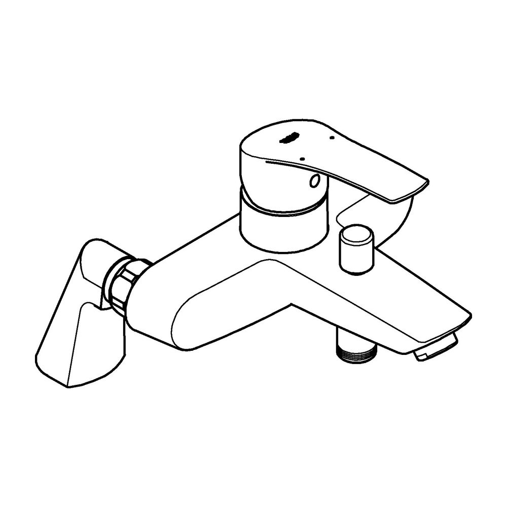 Grohe Eurosmart Einhand-Wannenbatterie, Standmontage, Chrom, Keramikkartusche mit Eco-O... GROHE-33303003 4005176613524 (Abb. 2)