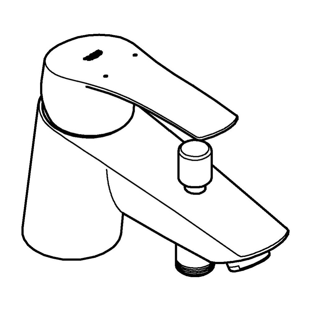 Grohe Eurosmart Einhand-Wannenbatterie, Einlochmontage, Chrom, Keramikkartusche mit Eco... GROHE-33412003 4005176613517 (Abb. 2)